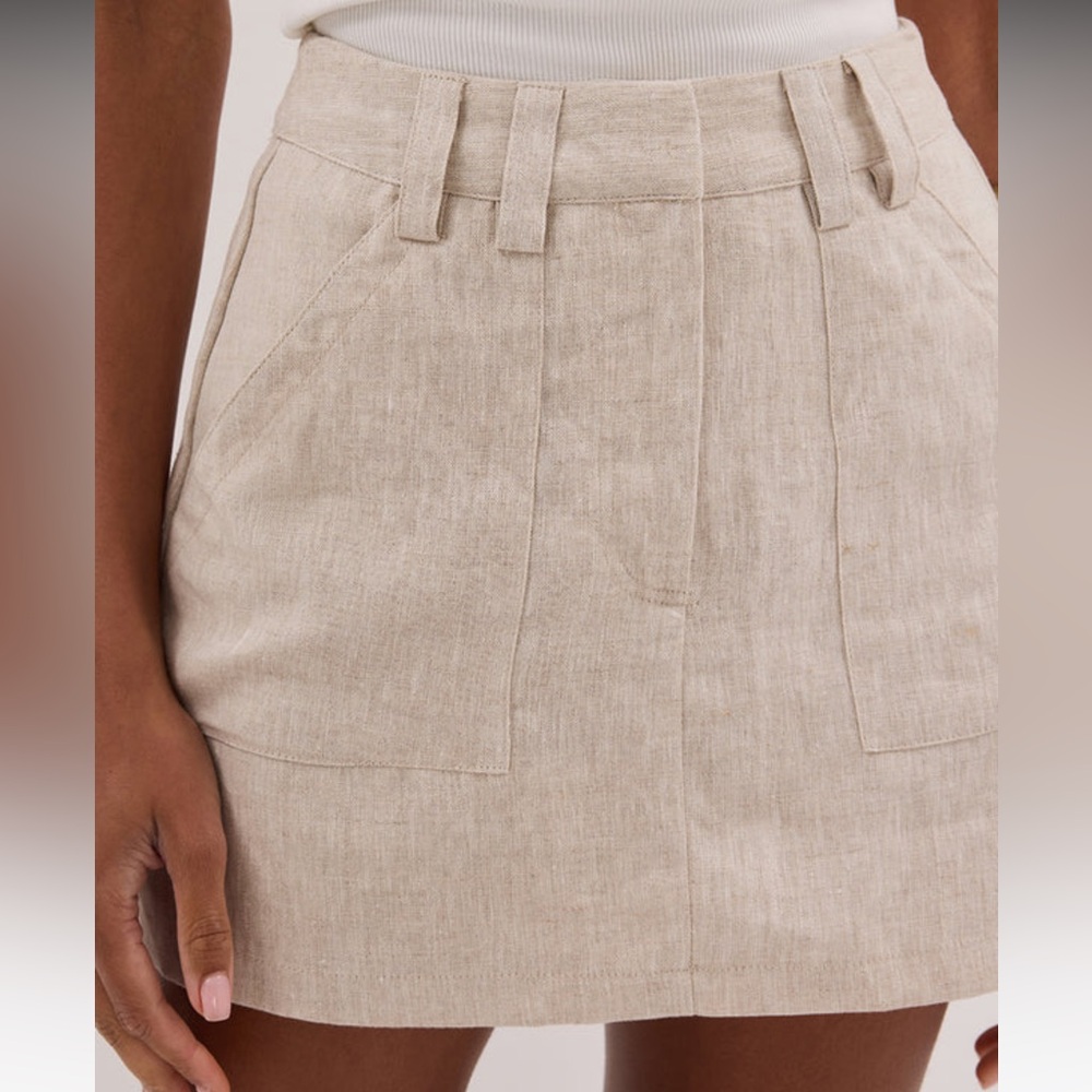 DISSH - Eva Natural Linen Mini Skort - US2/AU6